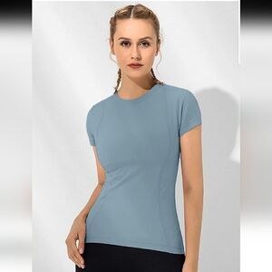 NEW! Compression Crop Top short Sleeve Shirt new